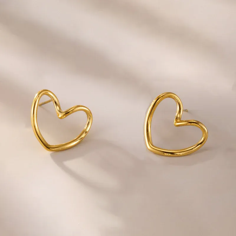 Niyanara Heart Themed Stud Earrings