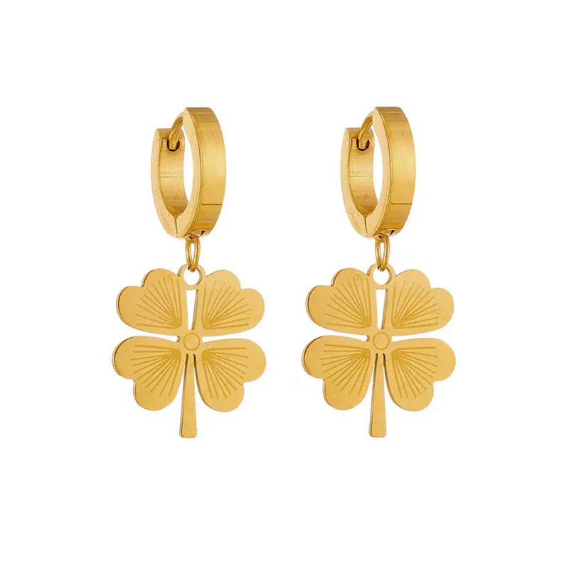 Niyanara Clover Themed Drop Earrings