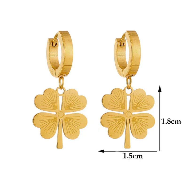 Niyanara Clover Themed Drop Earrings