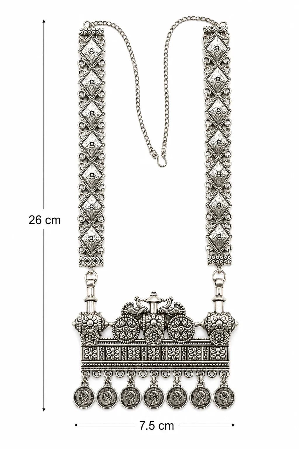 Niyanara Oxidized Long Necklace Set