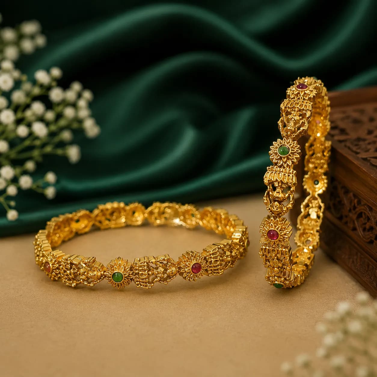 Niyanara Divine Ruby Vine Bangle