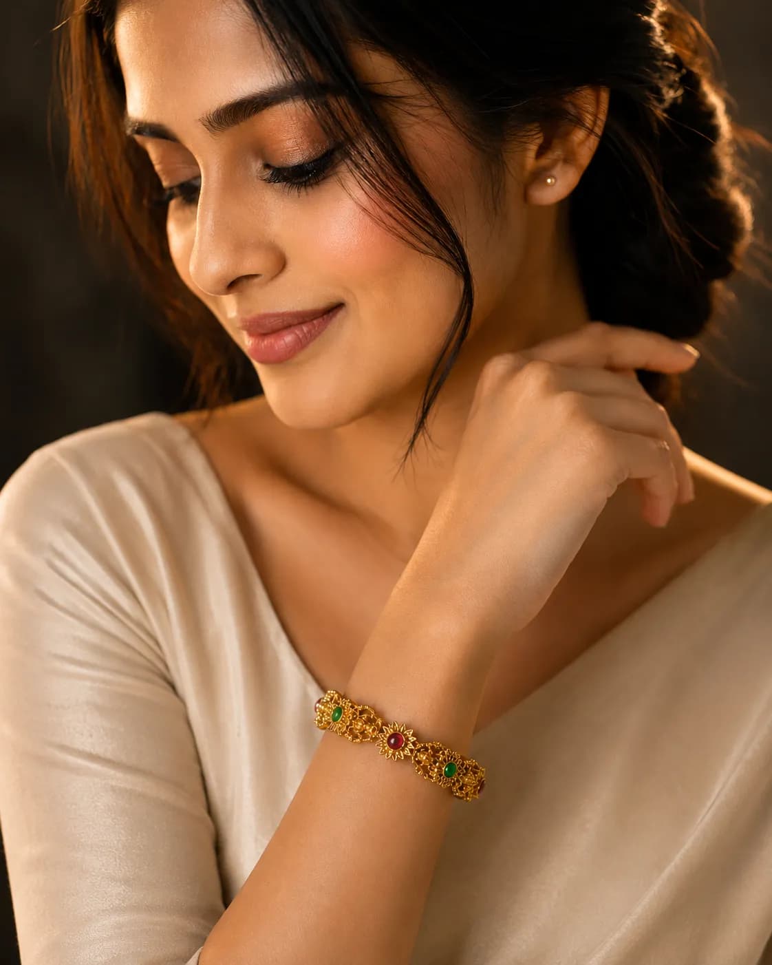Niyanara Divine Ruby Vine Bangle