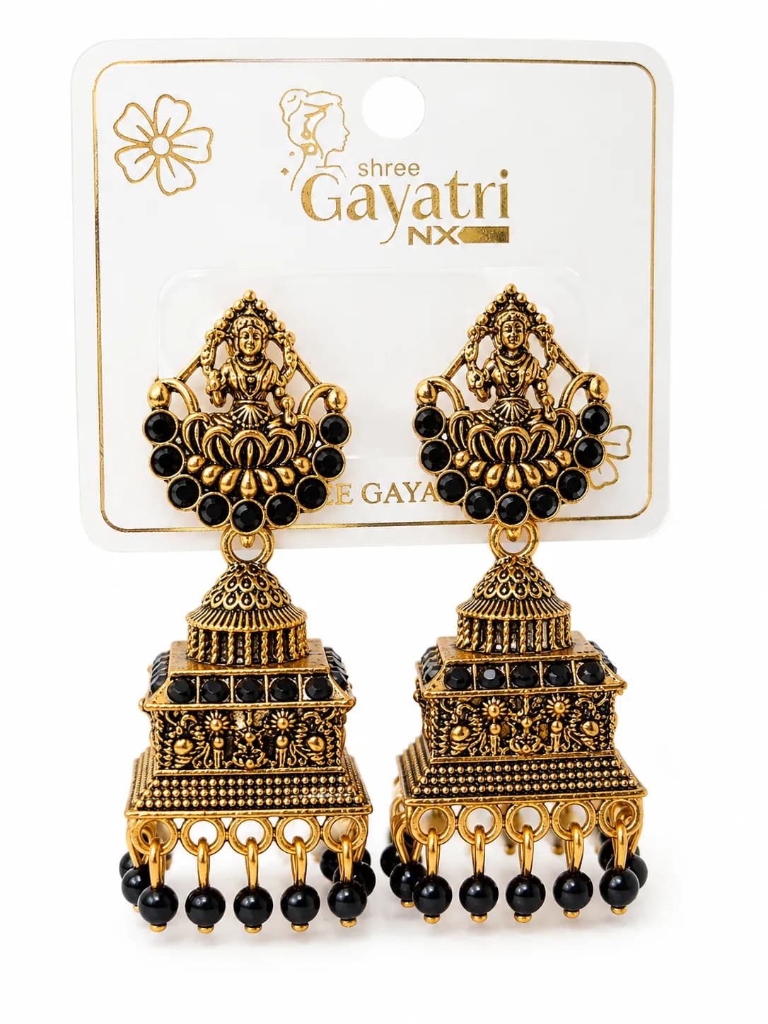 Temple Grandeur Ruby Jhumka Earrings