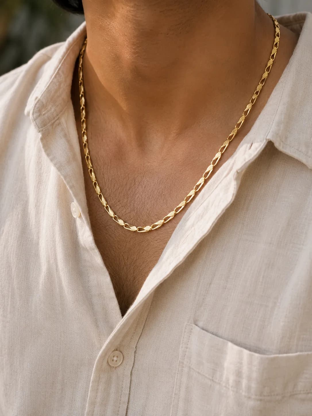 Niyanara Royal Link Gold-Finish Chain